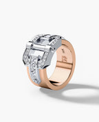 FORTUNA Belt Buckle Two-Tone Gold Ring with 1.50ct Diamonds
