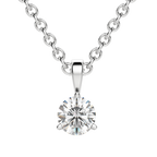 0.25-1.5 CT Round Cut Moissanite Solitaire Necklace