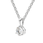 0.25-1.5 CT Round Cut Moissanite Solitaire Necklace