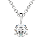 0.25-1.5 CT Round Cut Moissanite Solitaire Necklace