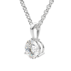 0.25-1.5 CT Round Cut Moissanite Solitaire Necklace