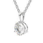 0.25-1.5 CT Round Cut Moissanite Solitaire Necklace