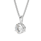 0.25-1.5 CT Round Cut Moissanite Solitaire Necklace