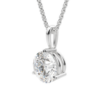 0.25-1.5 CT Round Cut Moissanite Solitaire Necklace