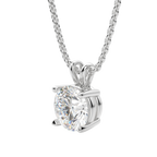 0.25-1.0ct Round Cut Moissanite Solitaire Necklace