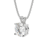 0.25-1.0ct Round Cut Moissanite Solitaire Necklace