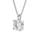 0.25-1.5ct Round Cut Moissanite Solitaire Necklace