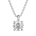 0.25-1.5ct Round Cut Moissanite Solitaire Necklace