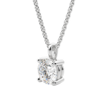 0.25-1.5ct Round Cut Moissanite Solitaire Necklace