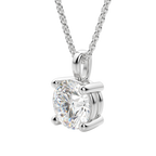 0.25-1.5ct Round Cut Moissanite Solitaire Necklace