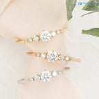 Round Brilliant Cut lab grown Diamond Dainty engagement ring - DisneyValley