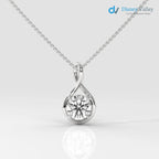 Round Brilliant IGI certified lab grown diamond pendant - DisneyValley