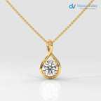 Round Brilliant IGI certified lab grown diamond pendant - DisneyValley