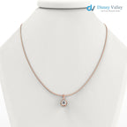 Round Brilliant IGI certified lab grown diamond pendant - DisneyValley
