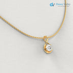 Round Brilliant IGI certified lab grown diamond pendant - DisneyValley