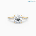 Round Cut lab grown with Hidden Halo wedding ring - DisneyValley