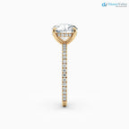 Round Cut lab grown with Hidden Halo wedding ring - DisneyValley