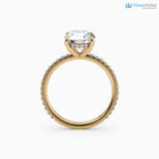 Round Cut lab grown with Hidden Halo wedding ring - DisneyValley