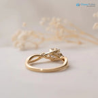 Round Lab grown Diamond Marquise Accented Engagement DisneyValley