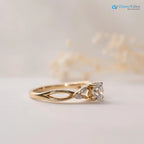 Round Lab grown Diamond Marquise Accented Engagement DisneyValley