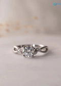 Round Lab grown Diamond Marquise Accented Engagement DisneyValley