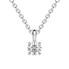 0.25-1.5ct Round Cut Moissanite Solitaire Necklace