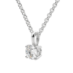 0.25-1.5ct Round Cut Moissanite Solitaire Necklace
