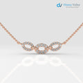 Round shape diamond necklace, Unique design and beautiful necklace gift for wife - DisneyValley