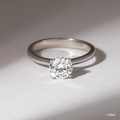 1.0 CT - 2.0 CT Round Moissanite Solitaire Engagement Ring