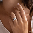 2.0 CT Round Cut Moissanite Solitaire Style Engagement Ring