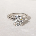 2.0 CT Round Cut Moissanite Solitaire Style Engagement Ring