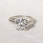 2.0 CT Round Cut Moissanite Solitaire Style Engagement Ring