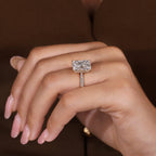 IGI Certified 5 Carat Radiant Cut Diamond Ring in Pave Setting