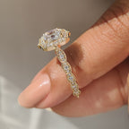 Vintage Style Asscher Cut Diamond Ring in Milgrain Details