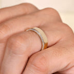 Men's Wedding Band in Round Cut Double Side Eternity style