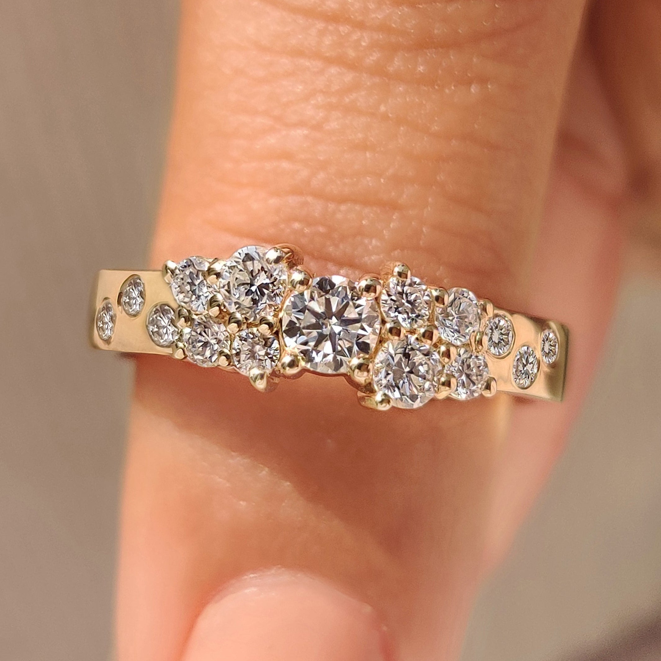 Round Diamond Band in Scattered Setting