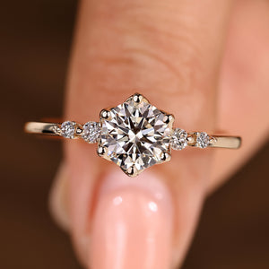 Five Stone Style Round Cut Diamond Ring