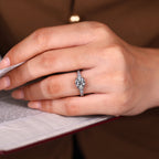 Round Diamond Engagement Ring with Round Diamonds Pave Setting