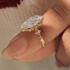 Marquise Cut Engagement Ring in Vintage Style