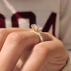 Vintage Style Dutch Marquise Ring with Milgrain Detailing