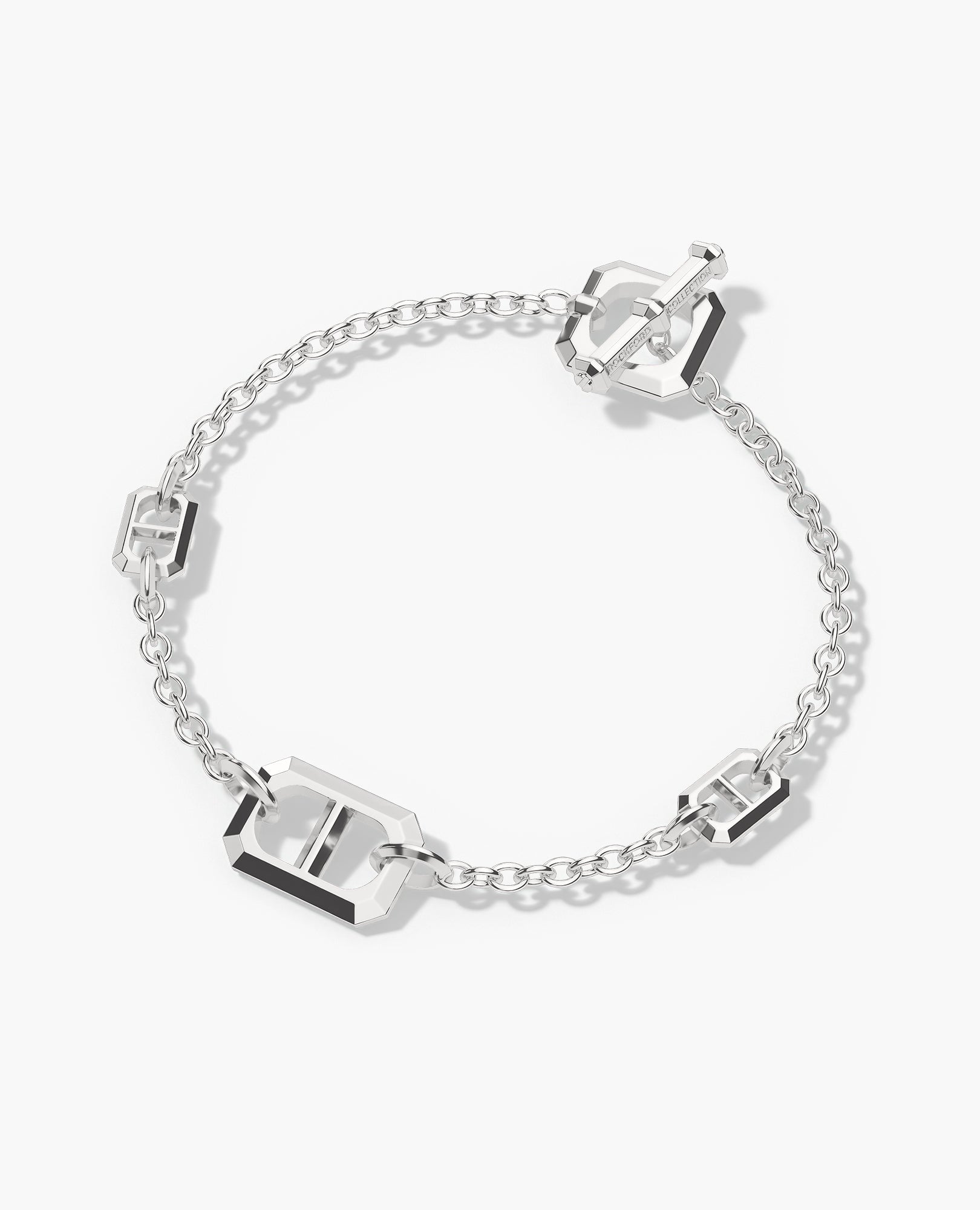 HERCULES Silver Link Bracelet with Toggle Lock