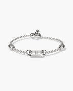 HERCULES Silver Link Bracelet with Toggle Lock