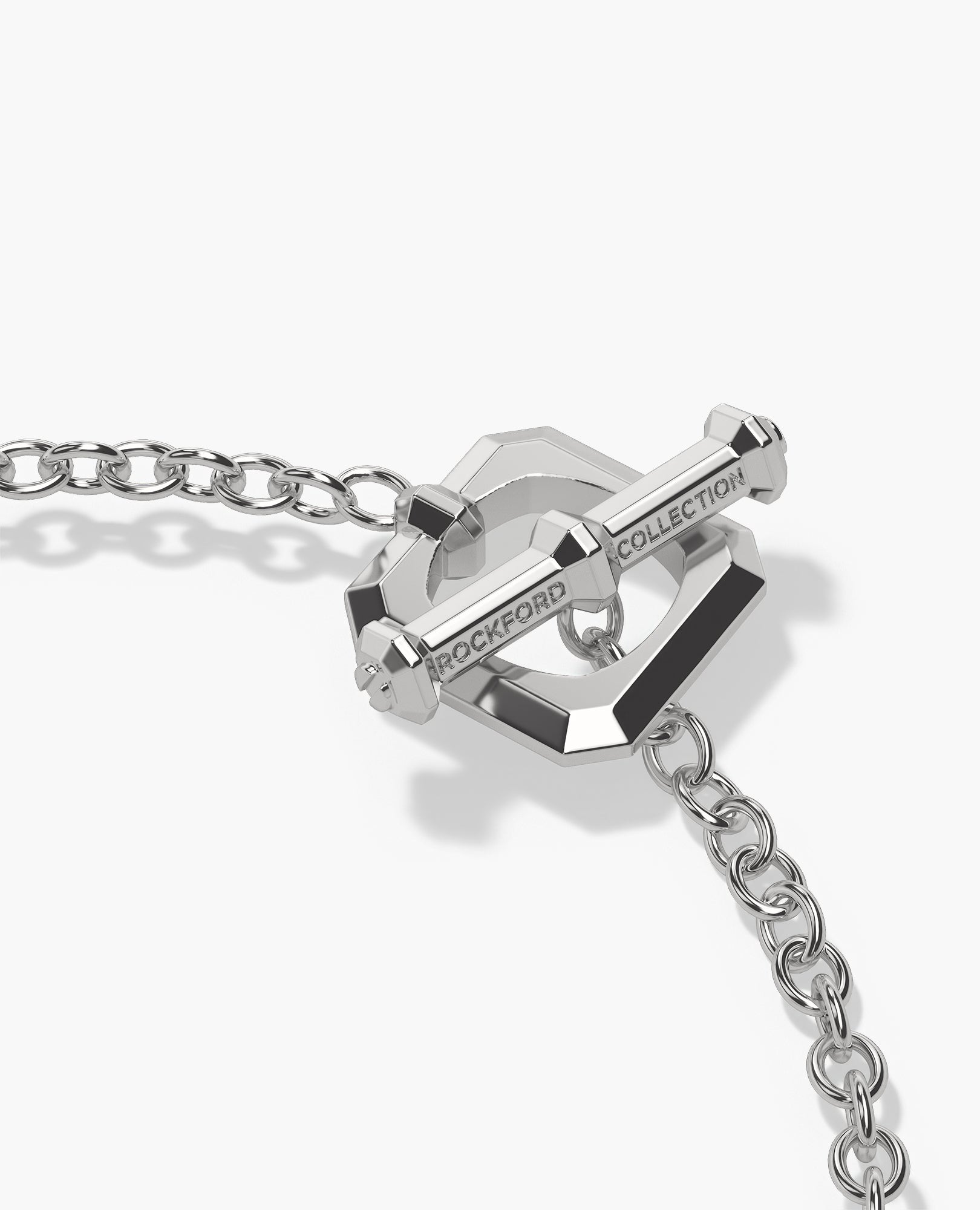 HERCULES Two-Tone Silver and 18k Yellow Gold Link Bracelet with Toggle Lock