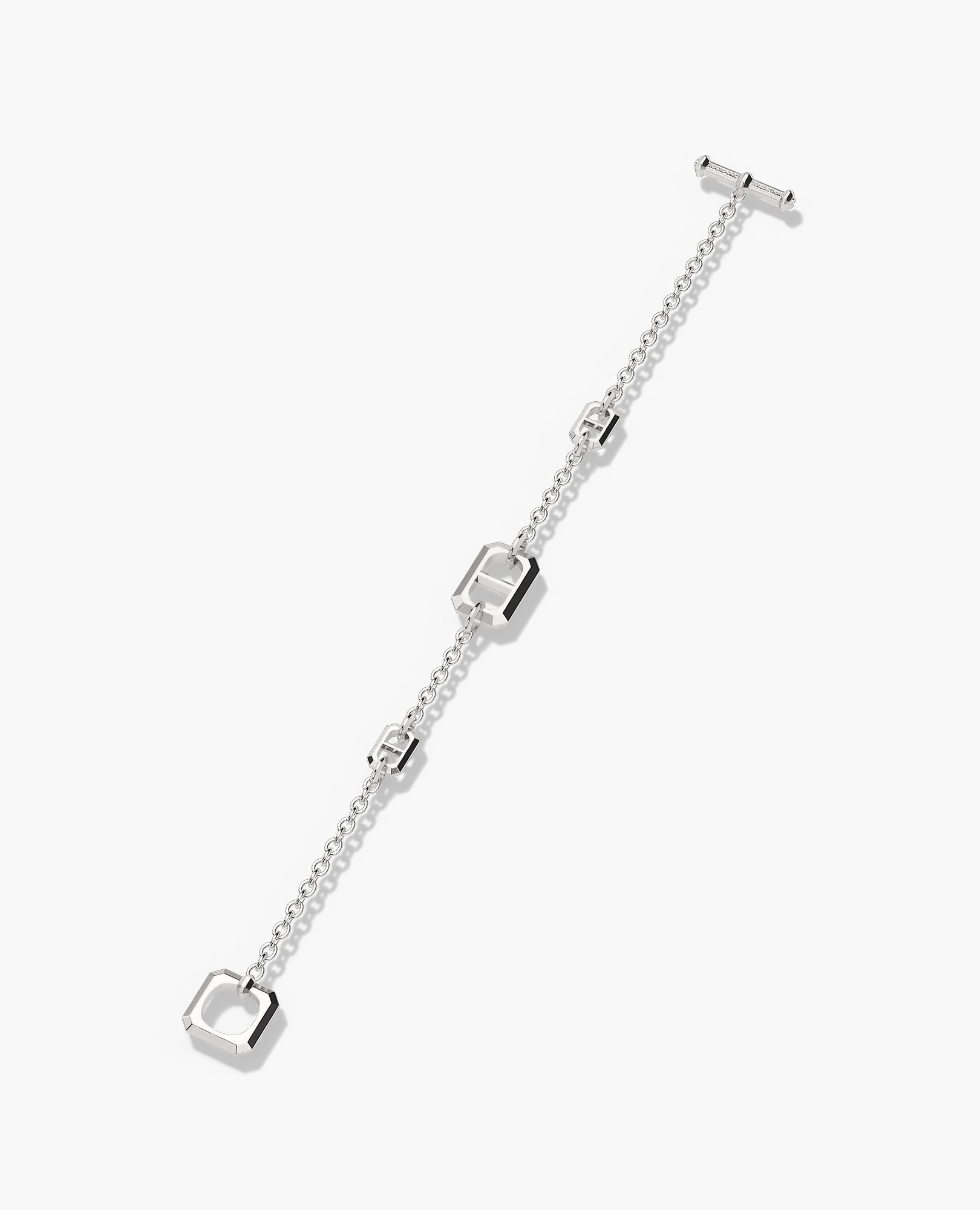 HERCULES Silver Link Bracelet with Toggle Lock