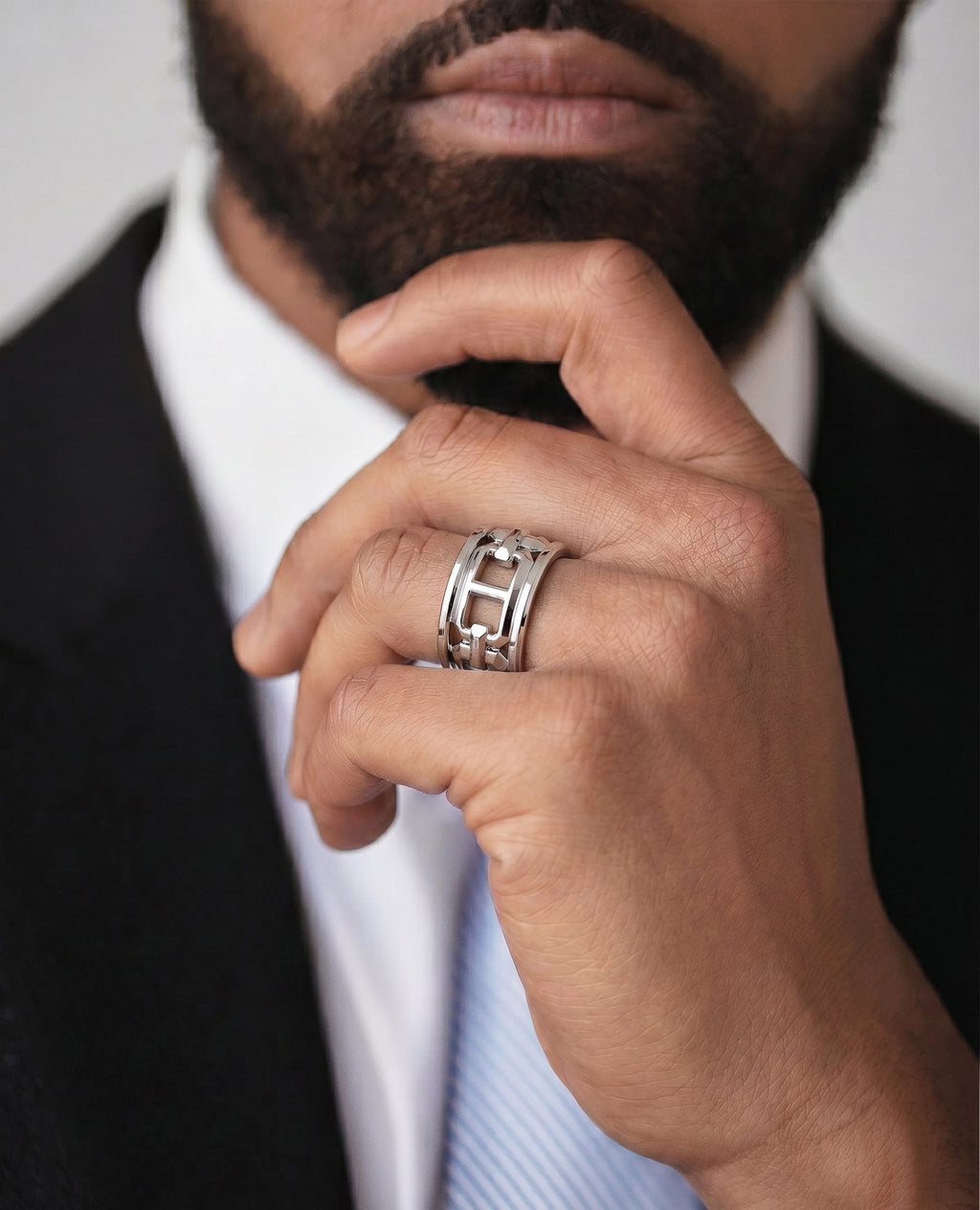 HERCULES Silver Ring - Wide Version