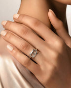 HERCULES Silver Double Link Ring