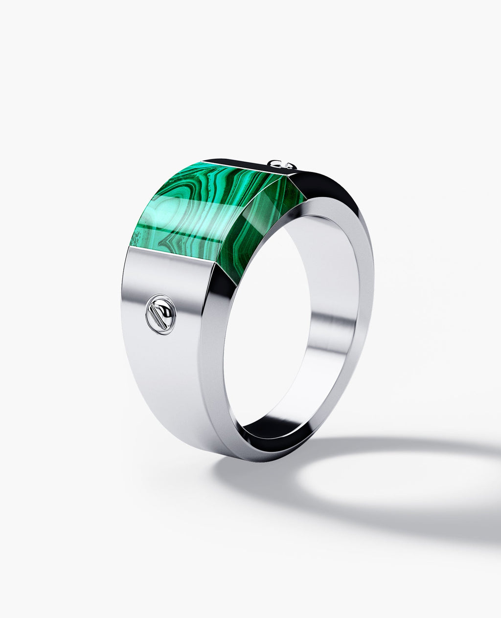 MONTANA Gold Signet Ring with Malachite