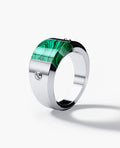 MONTANA Gold Signet Ring with Malachite