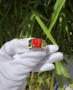 MONTANA Gold Signet Ring with Carnelian