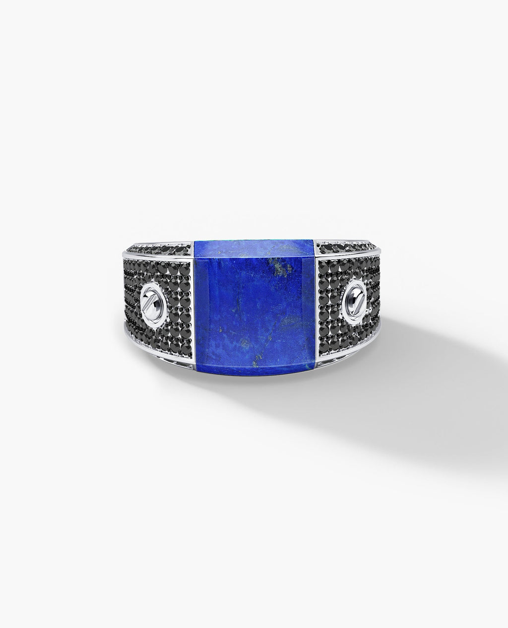 MONTANA Gold Signet Ring with 1.25ct Lapis and Black Diamonds